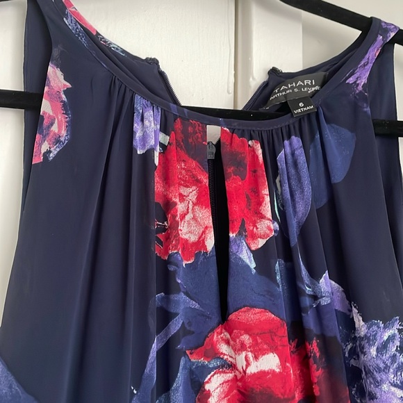 Tahari Chiffon Floral Maxi Dress - Picture 2 of 6